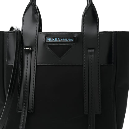 Prada Tessuto Nylon Spazzolato Small Ouverture Top Handle Bag Black 7 of 11