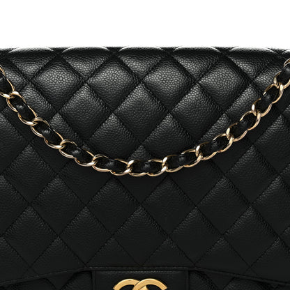 Chanel Caviar Quilted Maxi Double Flap Black 8 of 12