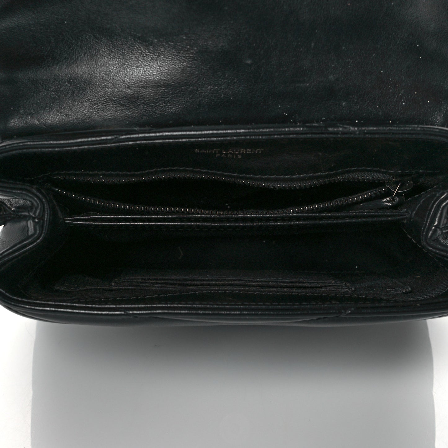 Calfskin Y Quilted Monogram Toy Loulou Crossbody Bag Black
