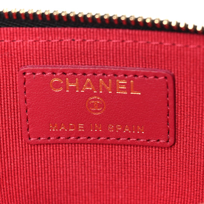 Chanel Lambskin Quilted Chanel 19 Zip Card Holder Wallet Black 6 of 8