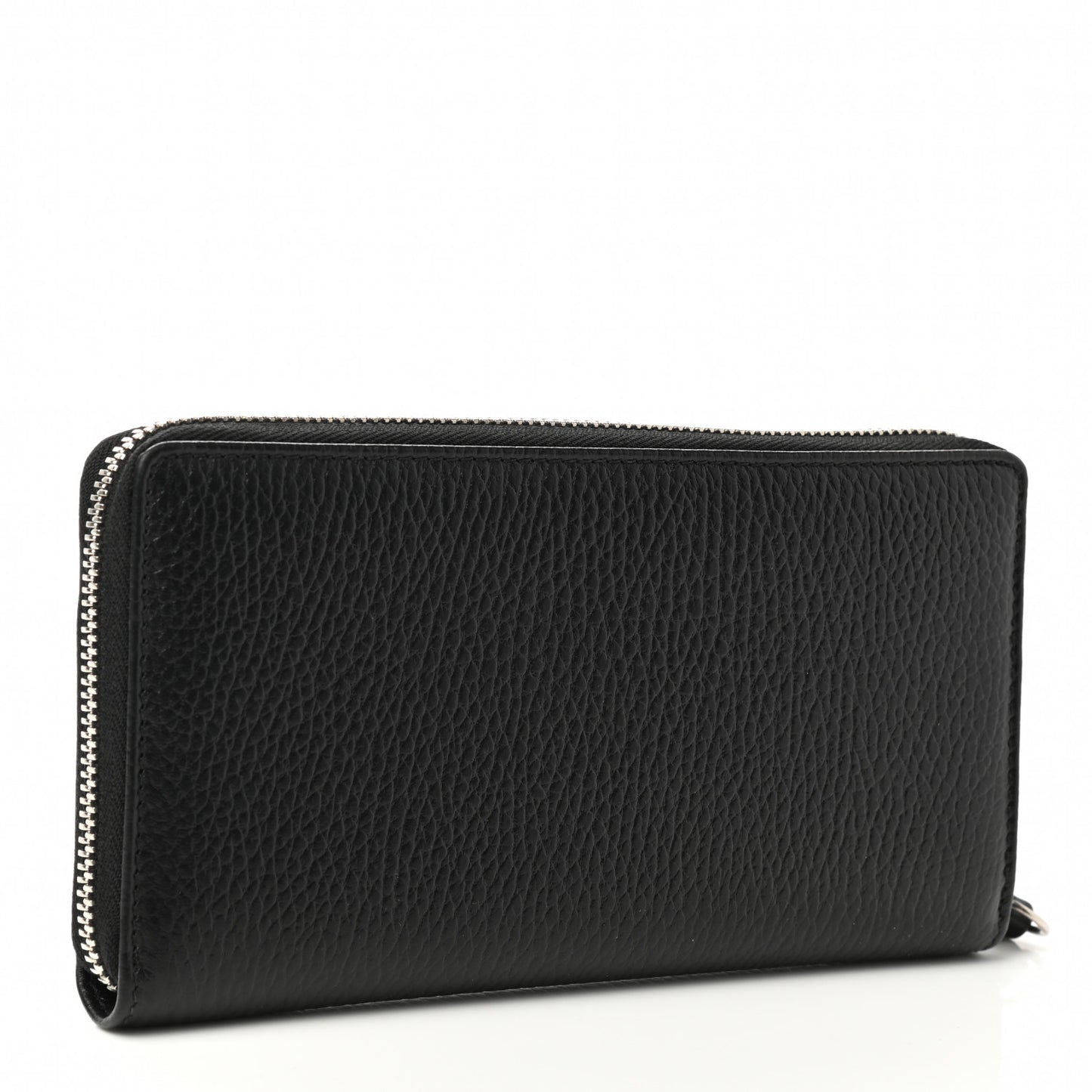 Dollar Calfskin GG Marmont Zip Around Wallet Black