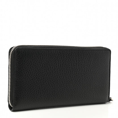 Gucci Dollar Calfskin GG Marmont Zip Around Wallet Black 3 of 8