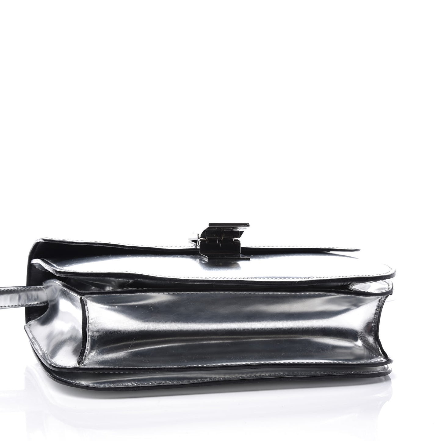 Mirror Box Calfskin Medium Classic Box Flap Bag Silver