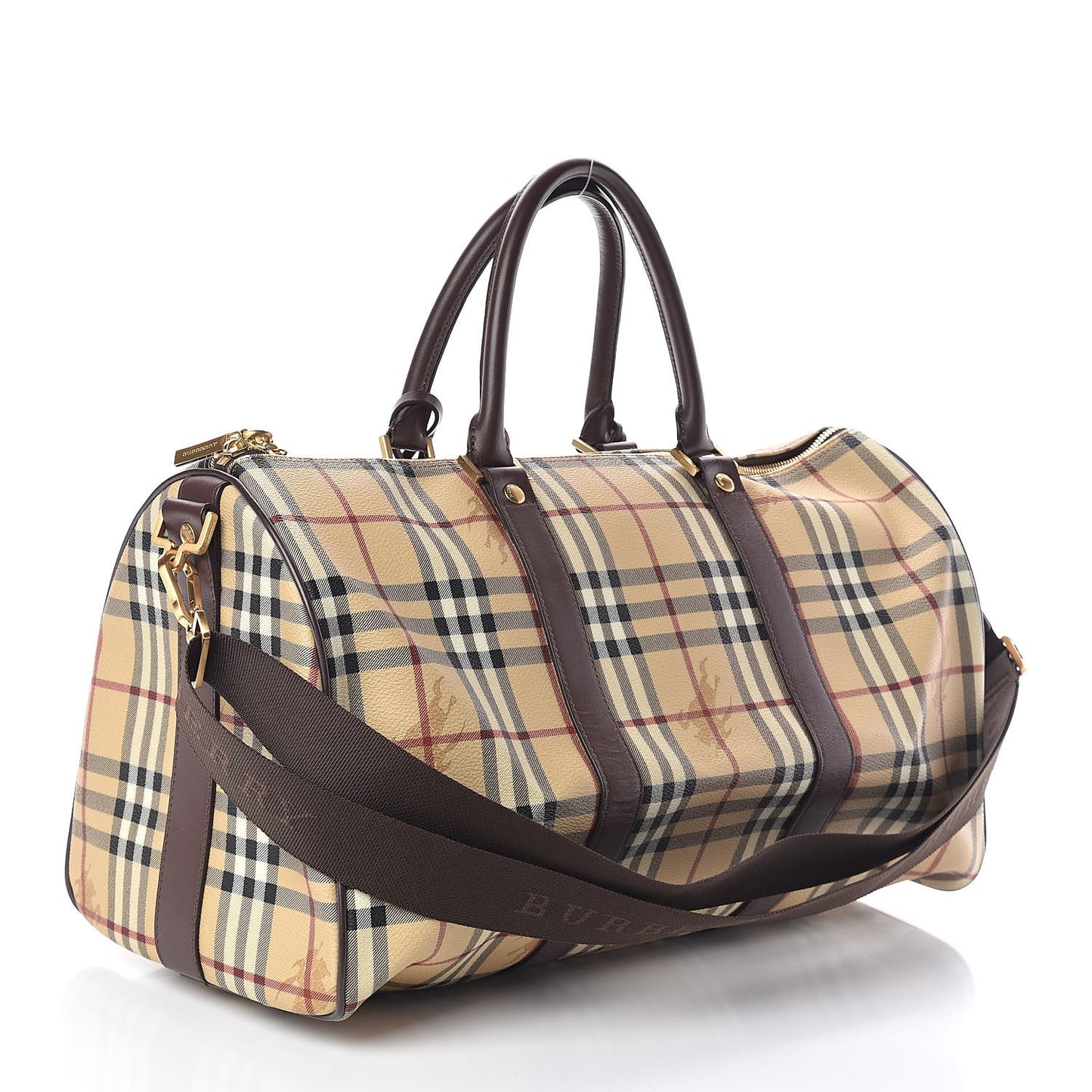 Haymarket Check Duffle Bag Dark Brown