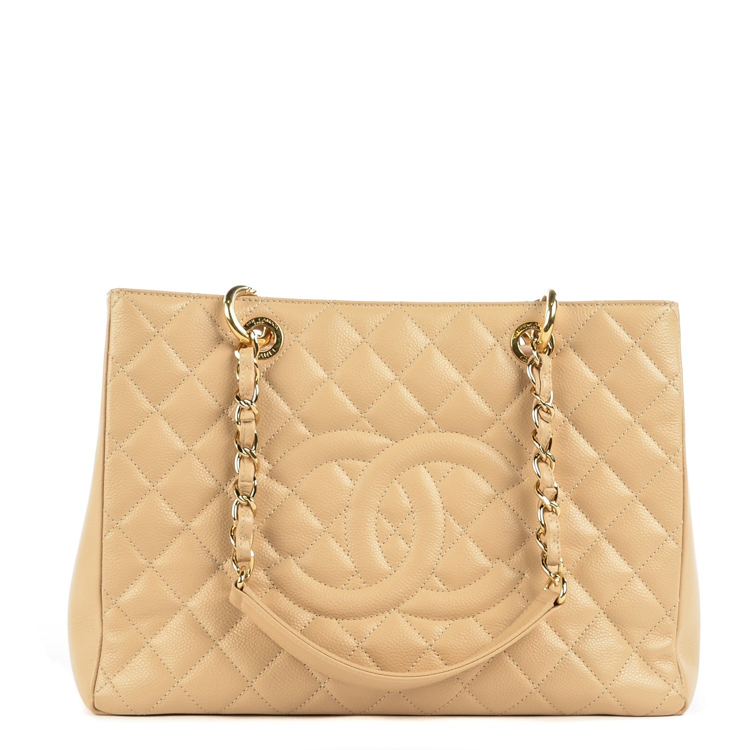 Chanel Caviar Quilted Grand Shopping Tote GST Beige Clair 1 of 7