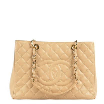 Chanel Caviar Quilted Grand Shopping Tote GST Beige Clair 1 of 7