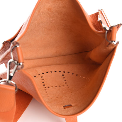 Hermes Taurillon Clemence Evelyne III GM Orange 5 of 9