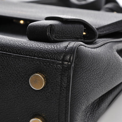 Saint Laurent Grained Calfskin Small Moujik Top Handle Bag Black 12 of 14