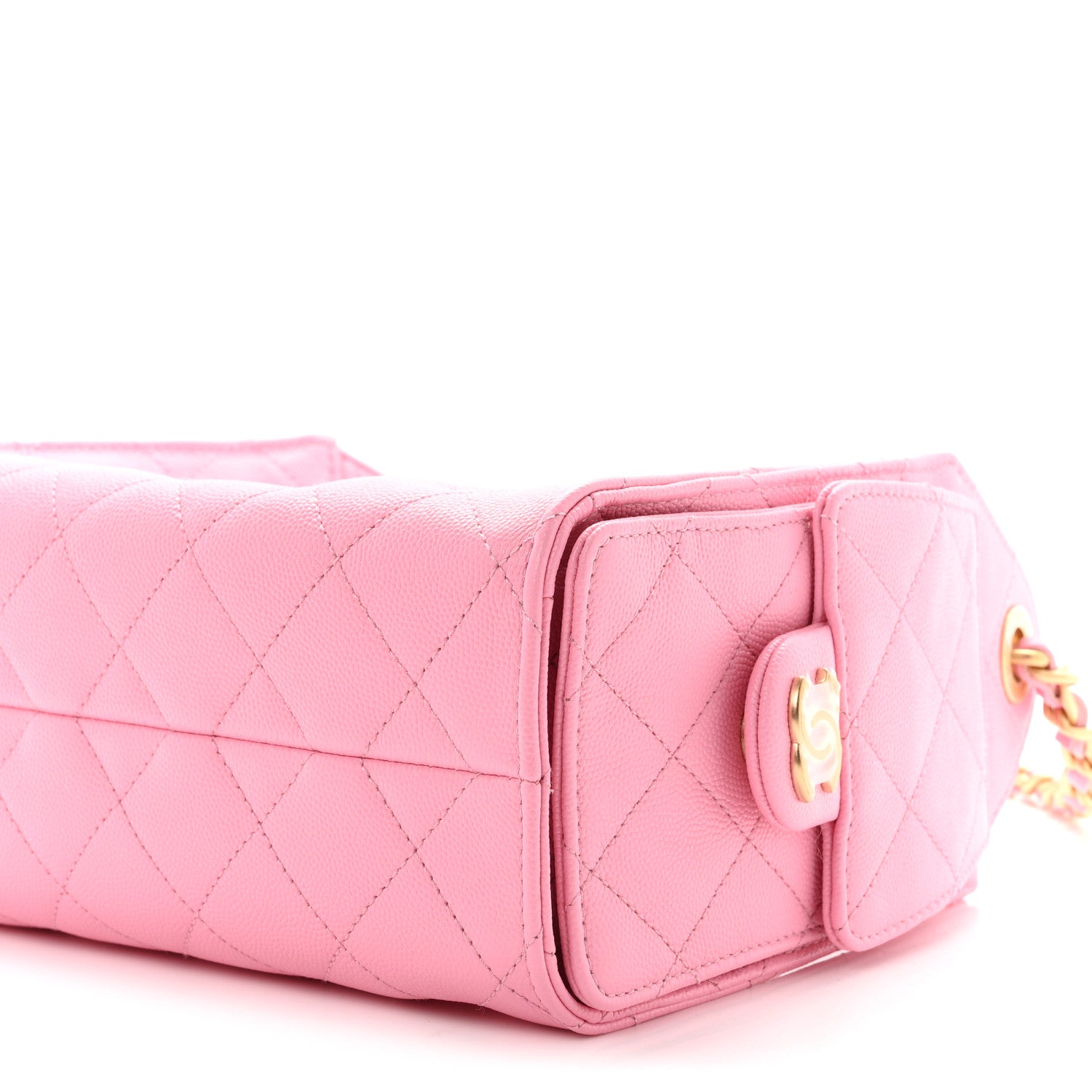 Chanel Caviar Quilted Mini Chanel 25 Handbag Pink 10 of 11