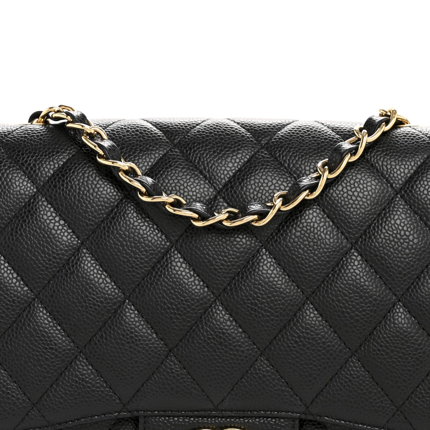 Caviar Quilted Jumbo Single Flap Black