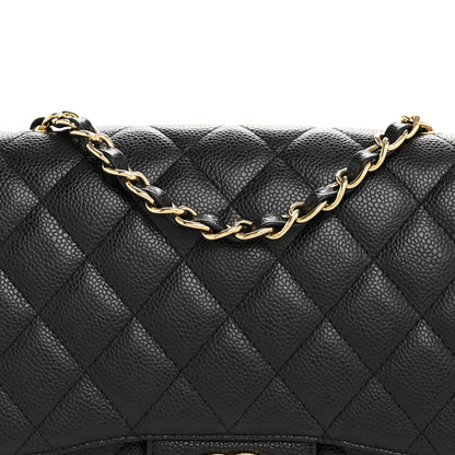 Chanel Caviar Quilted Jumbo Single Flap Black 8 of 12