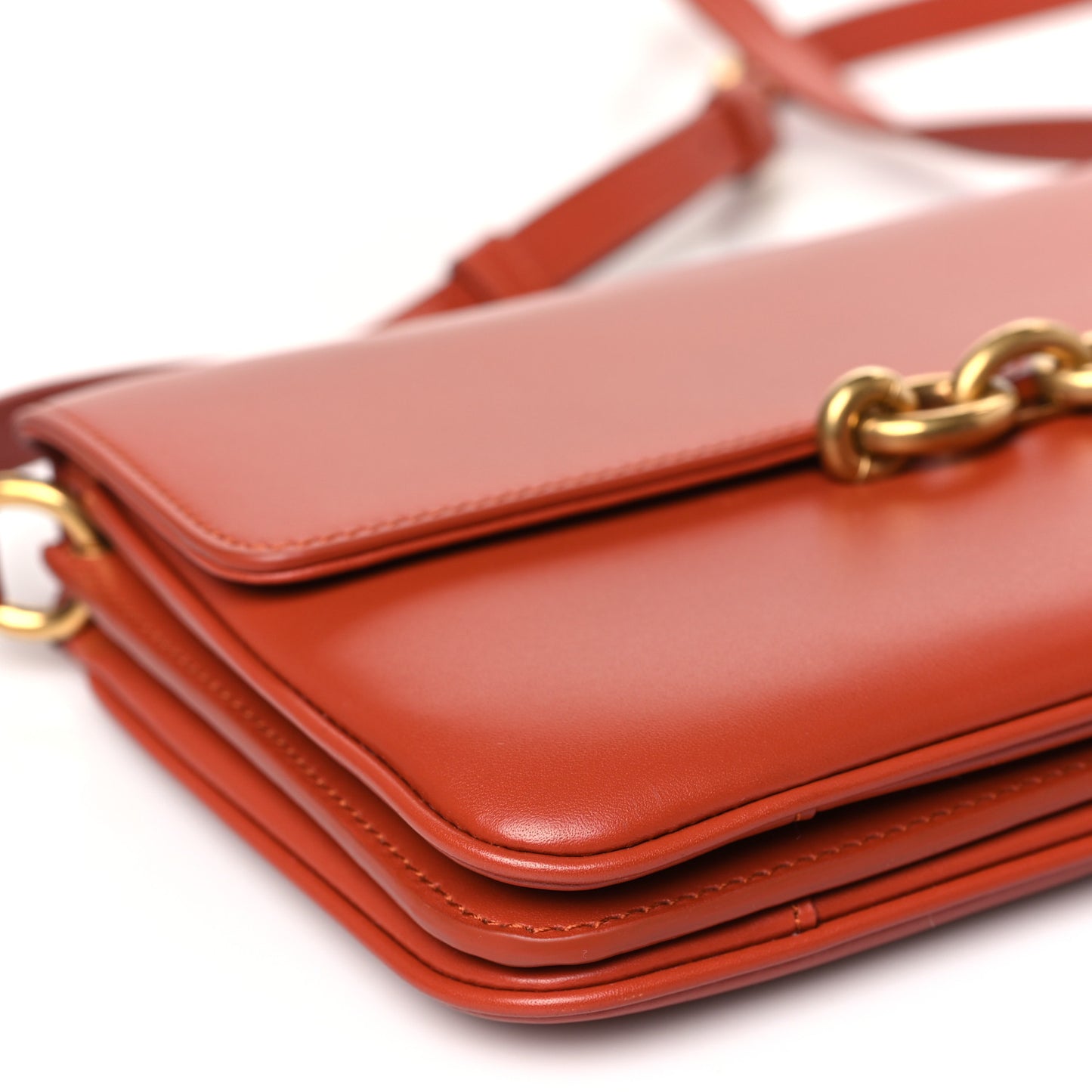 Smooth Calfskin Le Maillon Satchel Orange