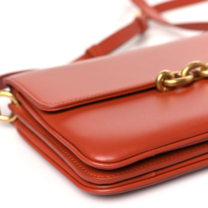 Saint Laurent Smooth Calfskin Le Maillon Satchel Orange 7 of 8
