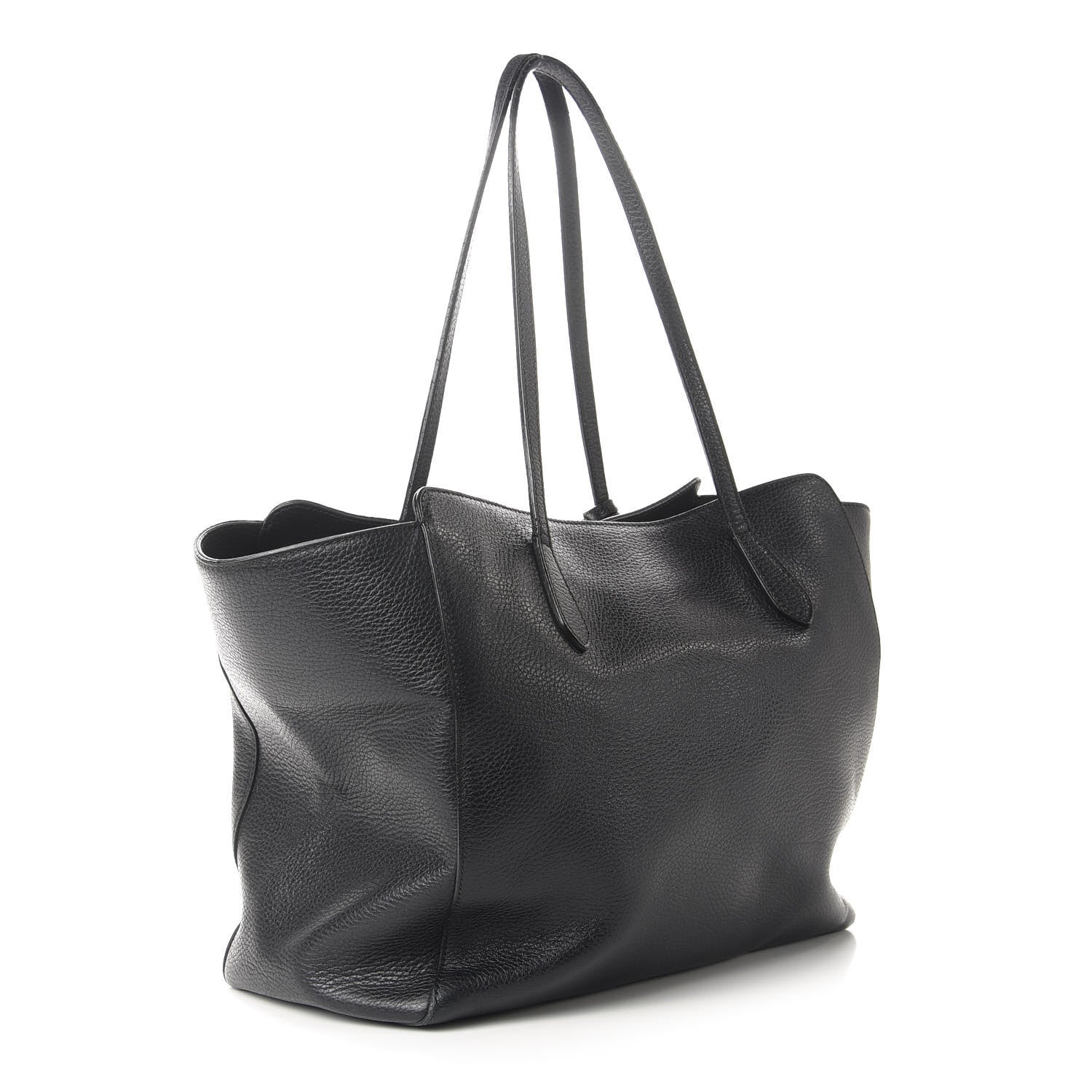 Gucci Pebbled Calfskin Medium Swing Tote Black 3 of 13
