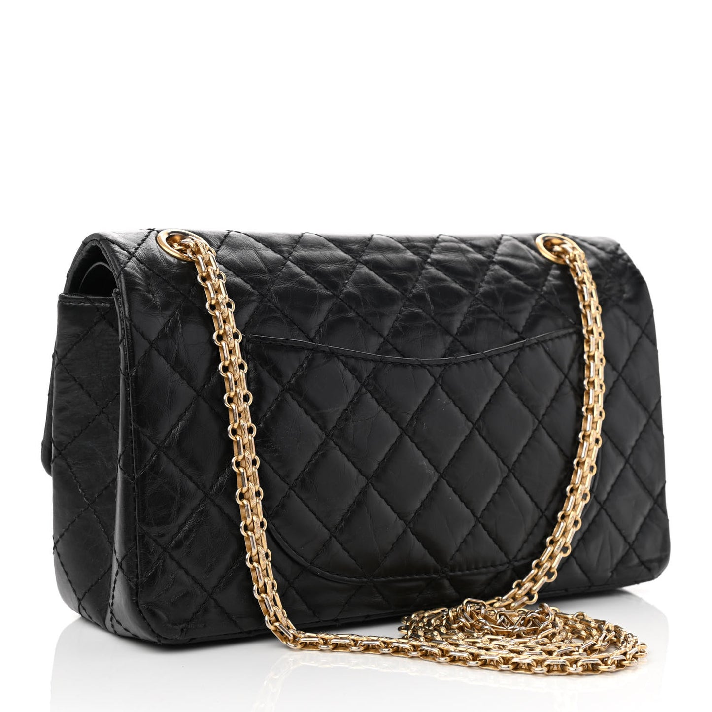 Aged Calfskin Quilted Casino 2.55 Reissue 225 Flap Black