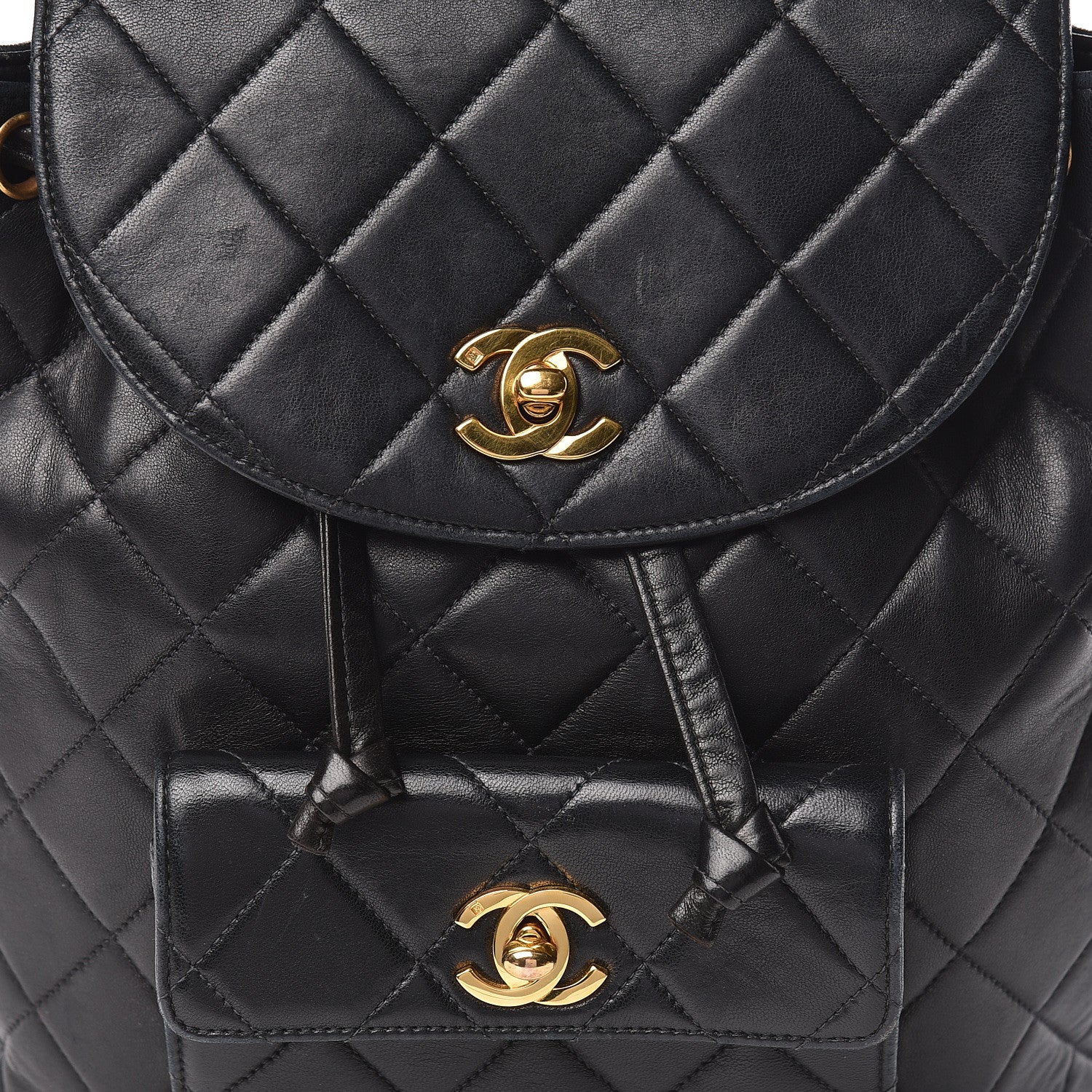 Chanel Lambskin Quilted CC Chain Backpack Black 18 of 18