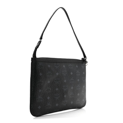 MCM Visetos Liz Shopper Tote Pouch Black 2 of 6