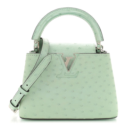 Louis Vuitton Iridescent Ostrich Capucines Mini Vert d’Eau 1 of 13