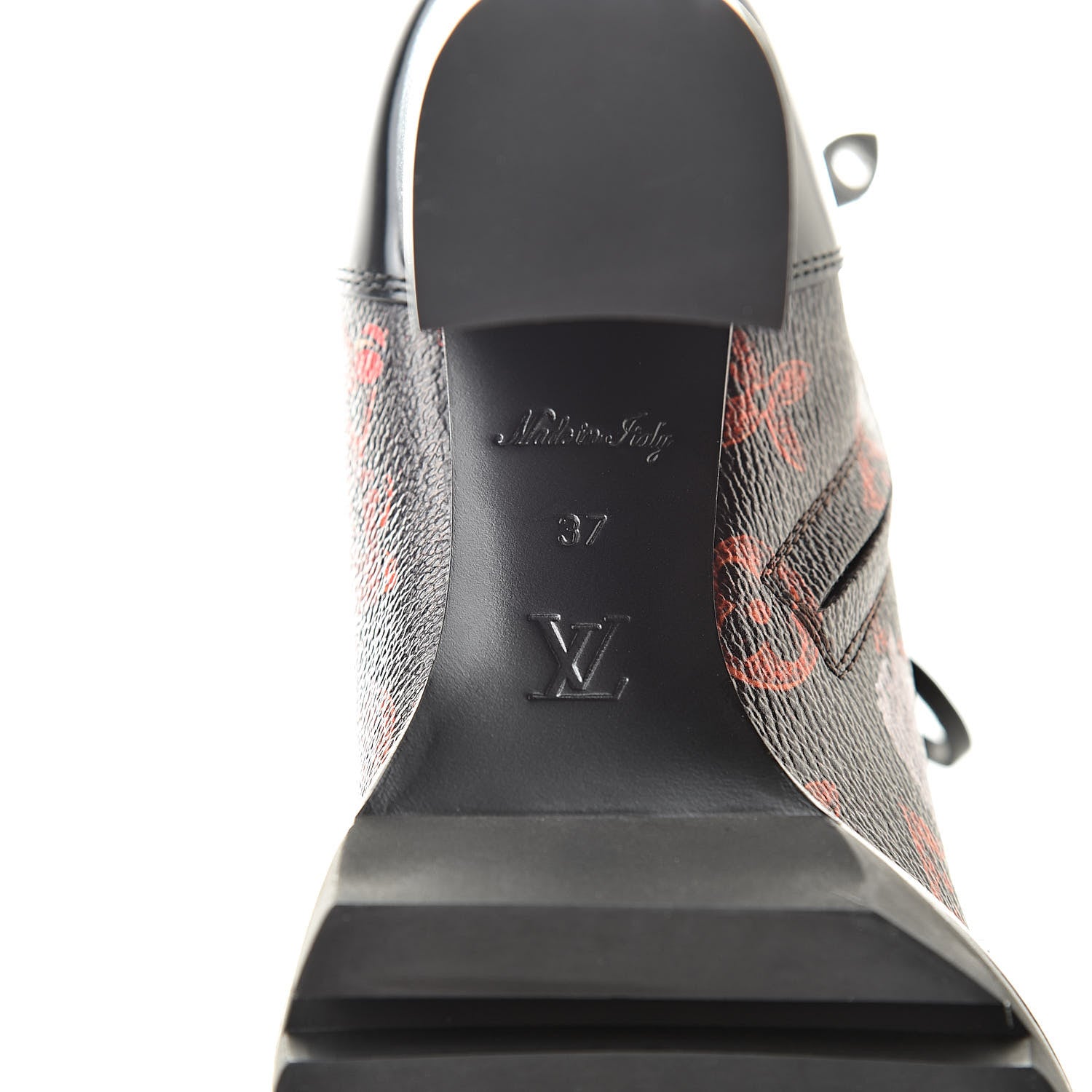 Louis Vuitton Patent Calfskin Catogram Star Trail Ankle Boots 37 Black Marron 6 of 8