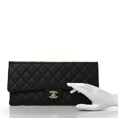 Chanel Caviar Quilted Flap Clutch Black 2 of 10
