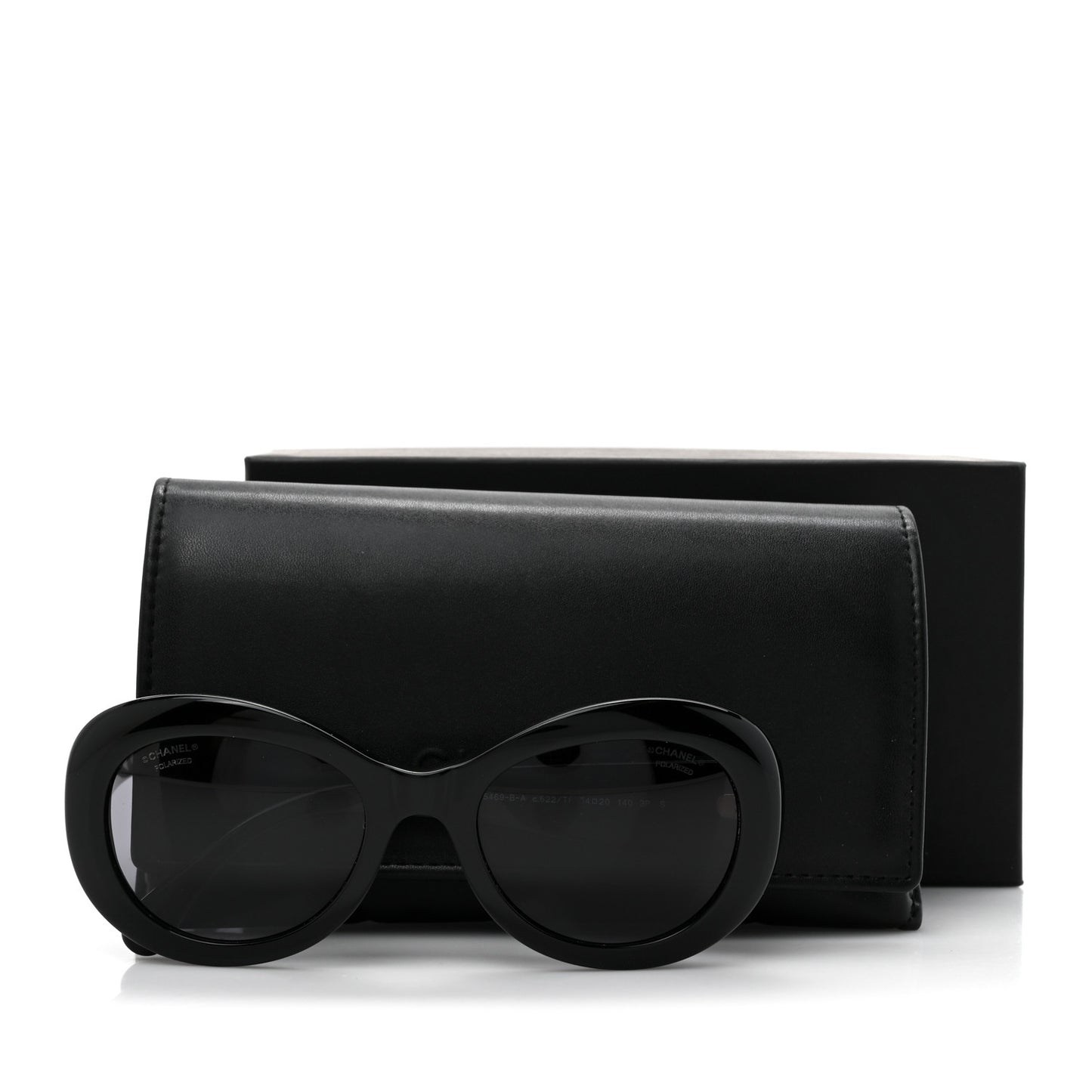 Acetate Polarized Oval CC Sunglasses 5469-B-A