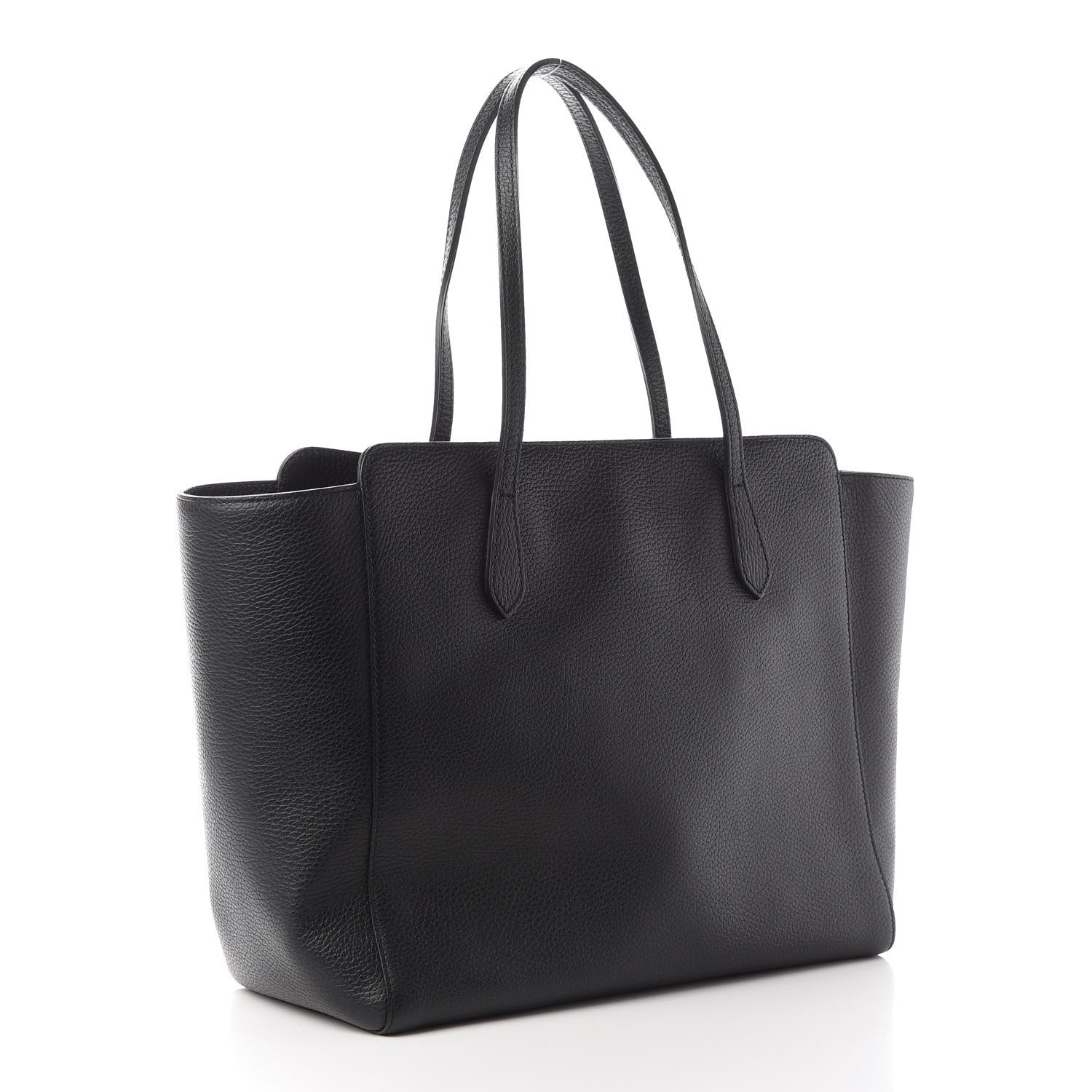 Gucci Pebbled Calfskin Medium Swing Tote Black 3 of 7