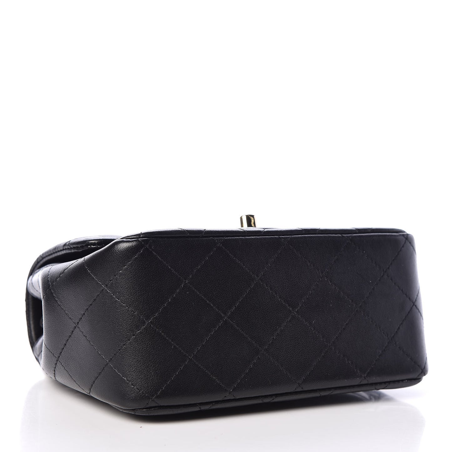 Lambskin Quilted Mini Square Flap Black