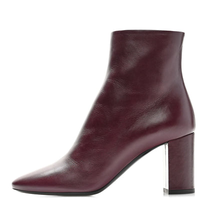 Saint Laurent Nappa Lou 75 Ankle Zip Boot 37 Dark Violet 1 of 10