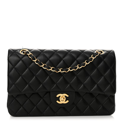 Chanel Lambskin Quilted Medium Double Flap Black 1 of 14
