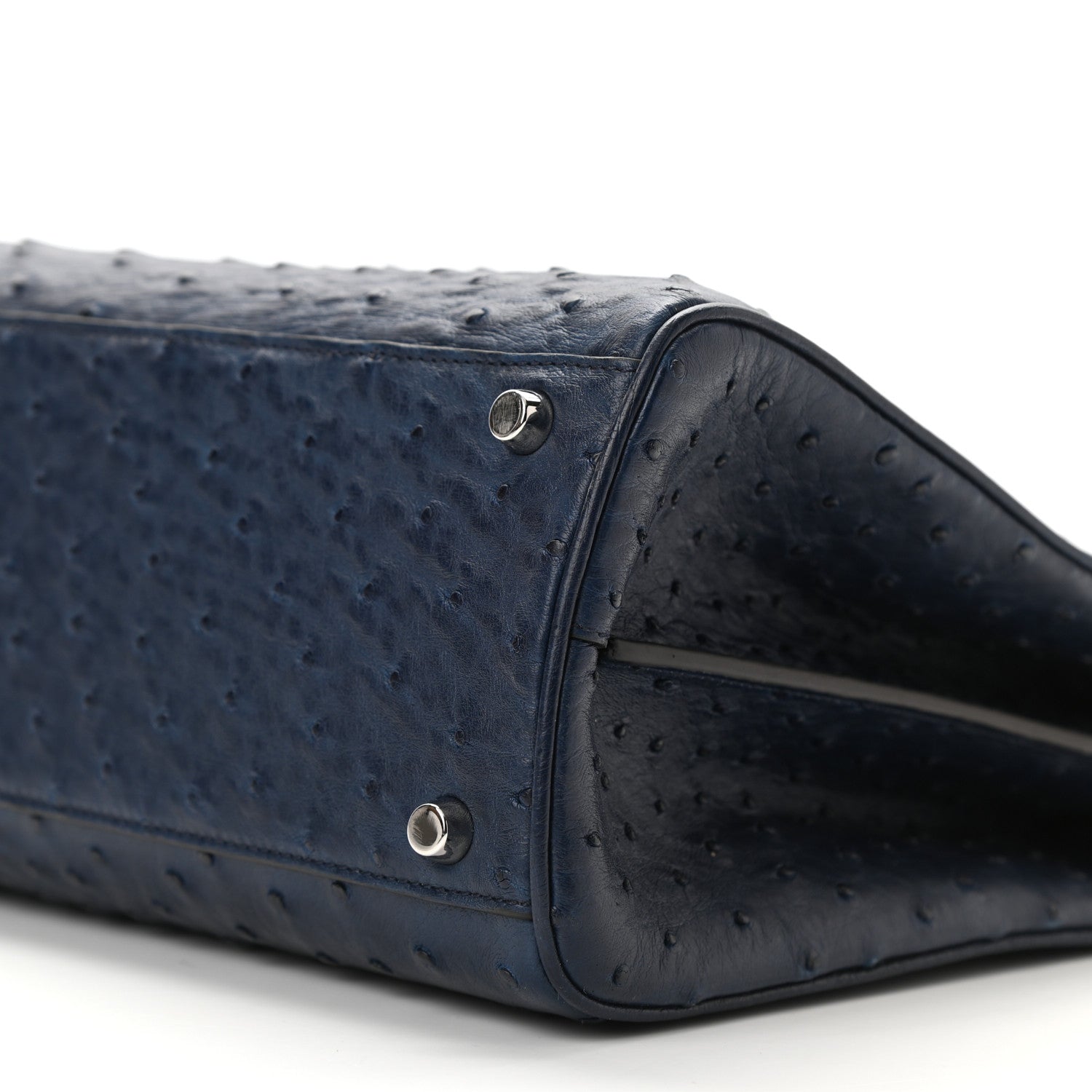 Gucci Ostrich Medium Zumi Top Handle Bag Blue 10 of 10