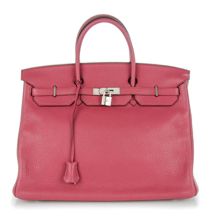 Hermes Taurillon Clemence Birkin 40 Bois de Rose 1 of 22