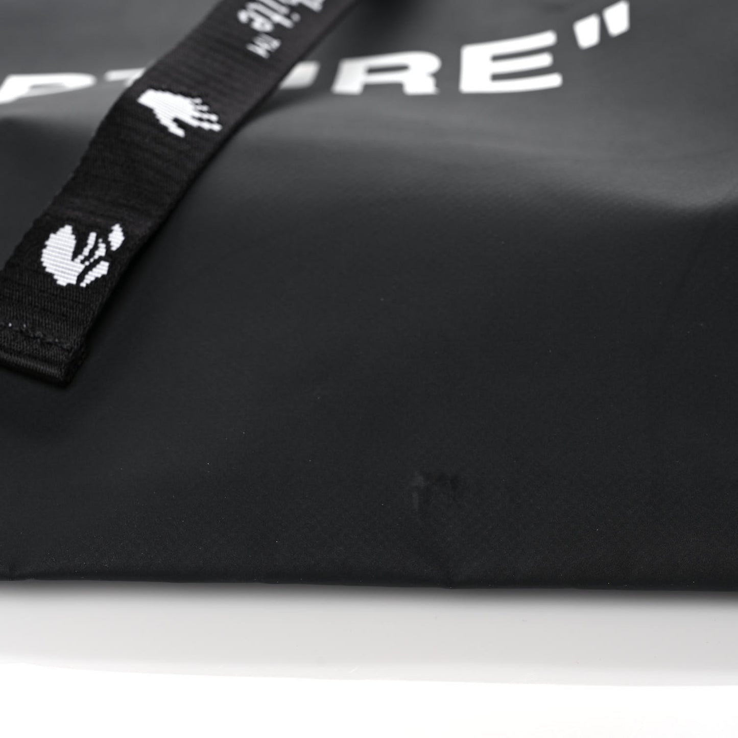 Nylon Sculpture Tote Bag Black