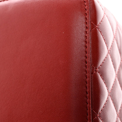 Chanel Caviar Quilted Top Handle Jewelry Case Red 9 of 10