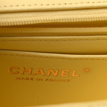 Chanel Tweed Quilted Mini Rectangular Flap Yellow Black 6 of 12