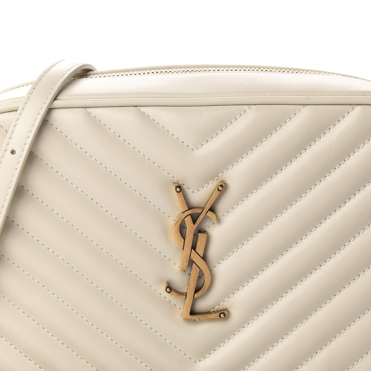 Calfskin Matelasse Monogram Lou Camera Bag Crema Soft