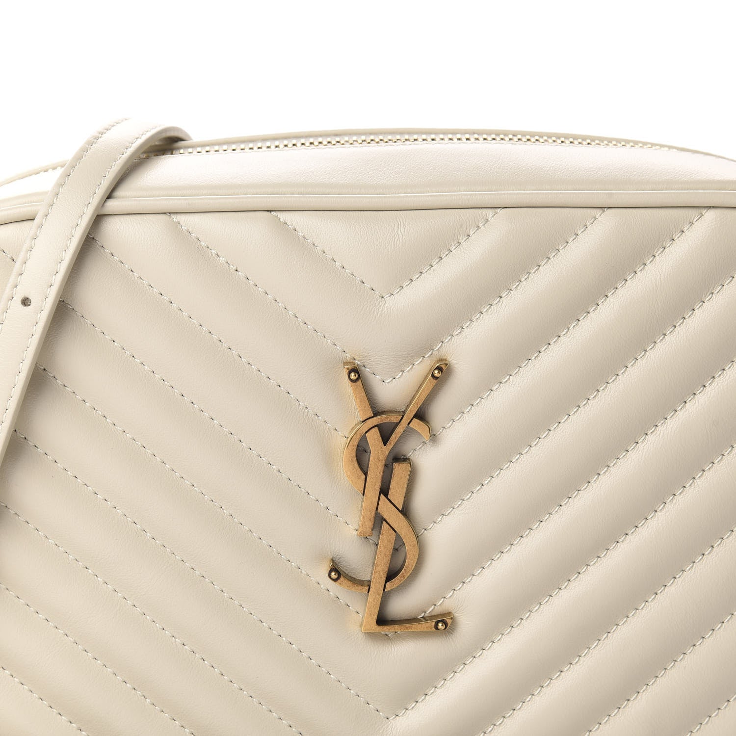 Saint Laurent Calfskin Matelasse Monogram Lou Camera Bag Crema Soft 10 of 10