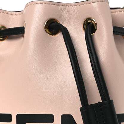 Fendi Vitello Fluffy Grace F is Fendi Logo Embossed Mini Mon Tresor Bucket Bag Rosa Quarzo Black 8 of 11