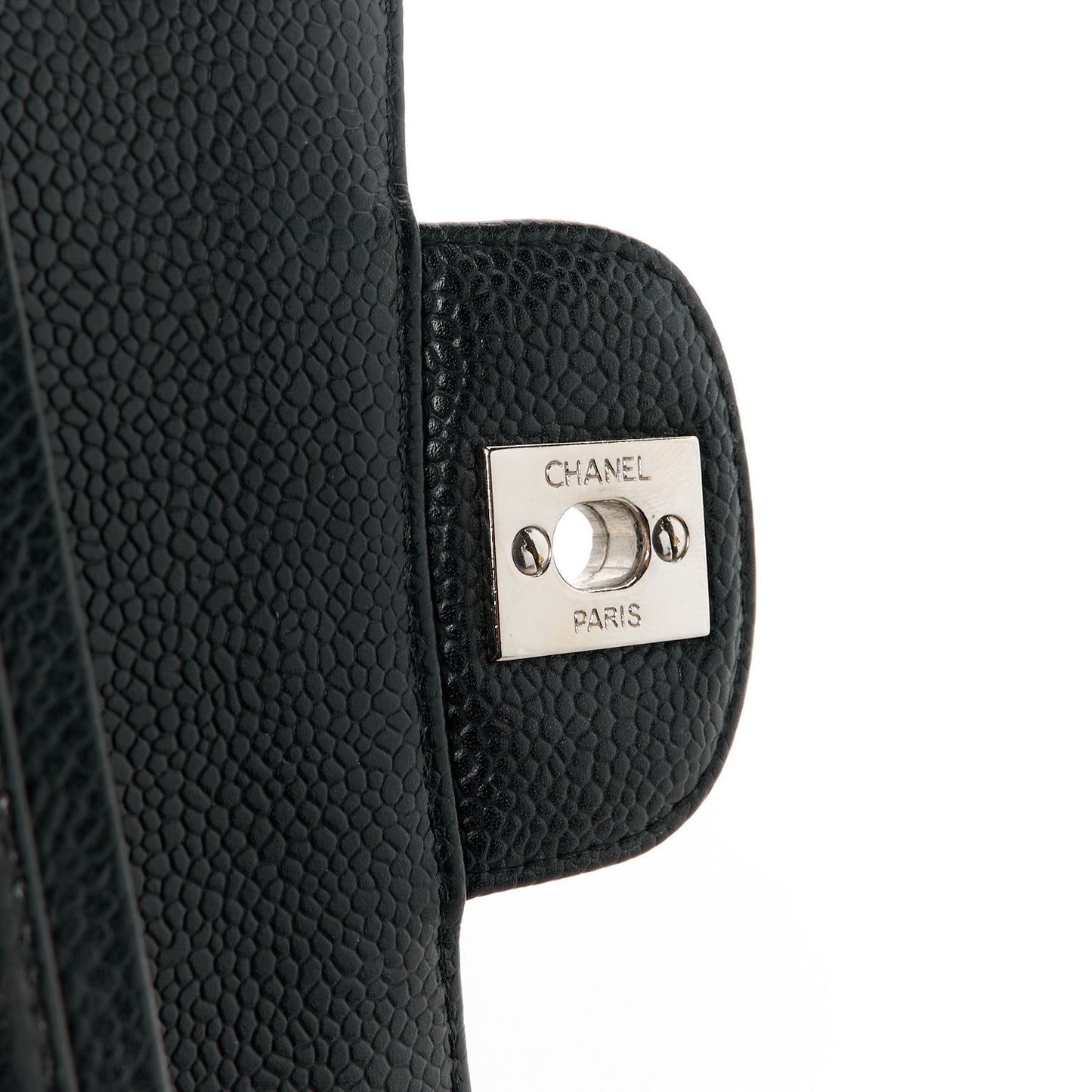 Caviar Quilted Medium Double Flap Bijoux Chain Black