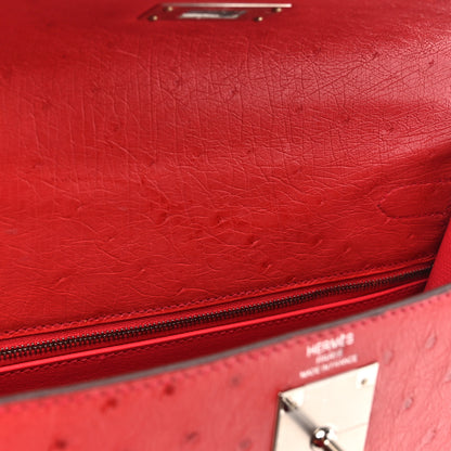 Hermes Ostrich Kelly Sellier 28 Bougainvillea 13 of 16