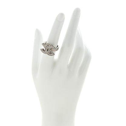 Chanel Crystal CC Ring 53 6.25 Silver 2 of 4