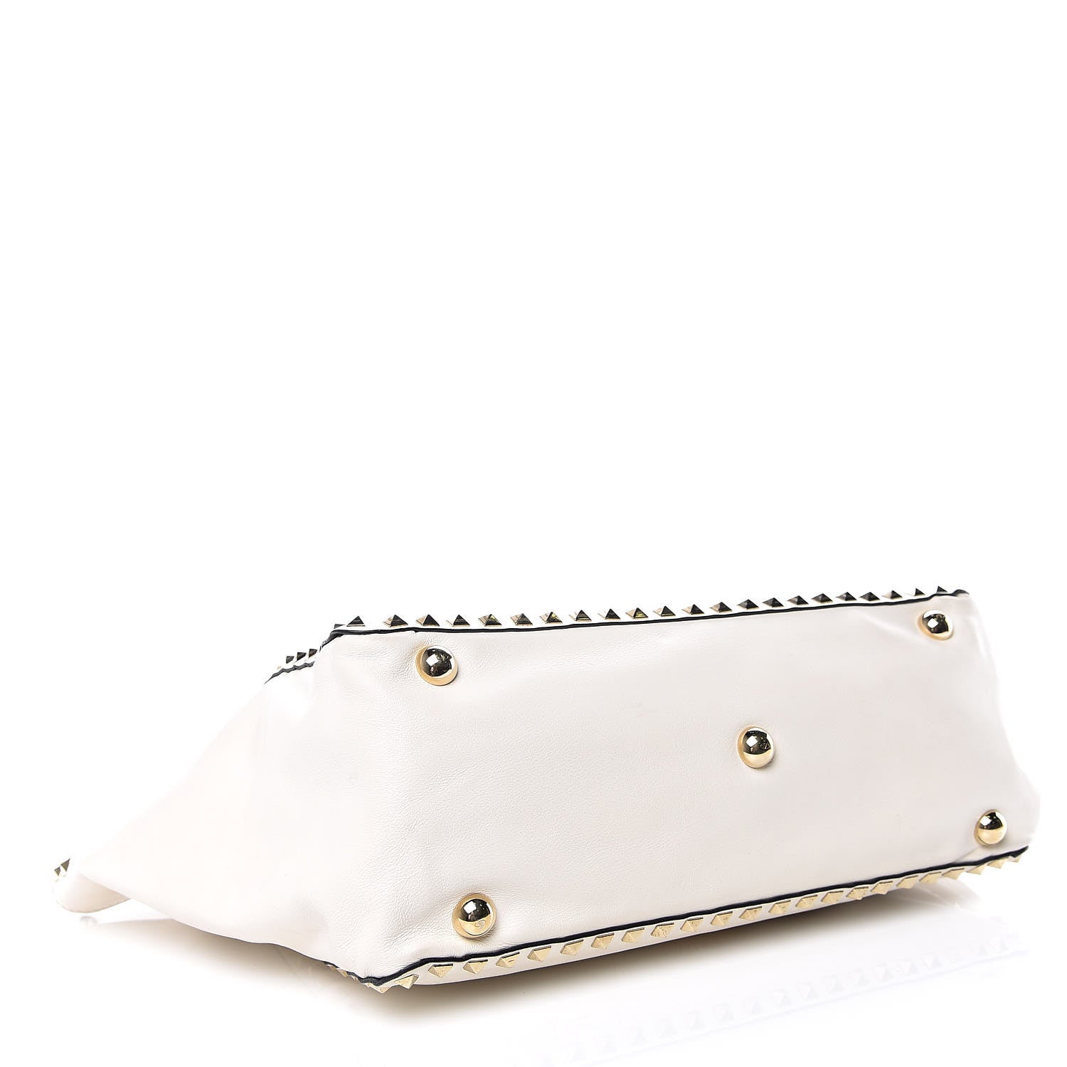 Valentino Garavani Vitello Medium Rockstud Tote Ivory 4 of 10