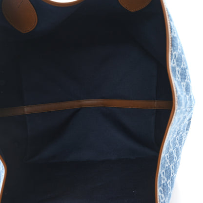Gucci New Denim GG Monogram Calfskin Large Totissima Tote Blue 6 of 11