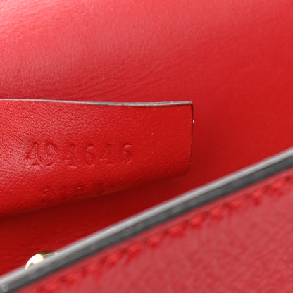 Gucci Patent Embroidered Super Mini Sylvie Chain Shoulder Bag Red 7 of 11