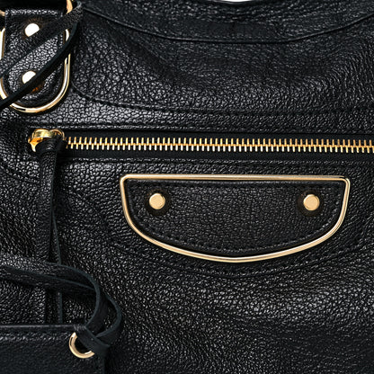 Balenciaga Chevre Gold Metallic Edge Hardware City Black 8 of 15