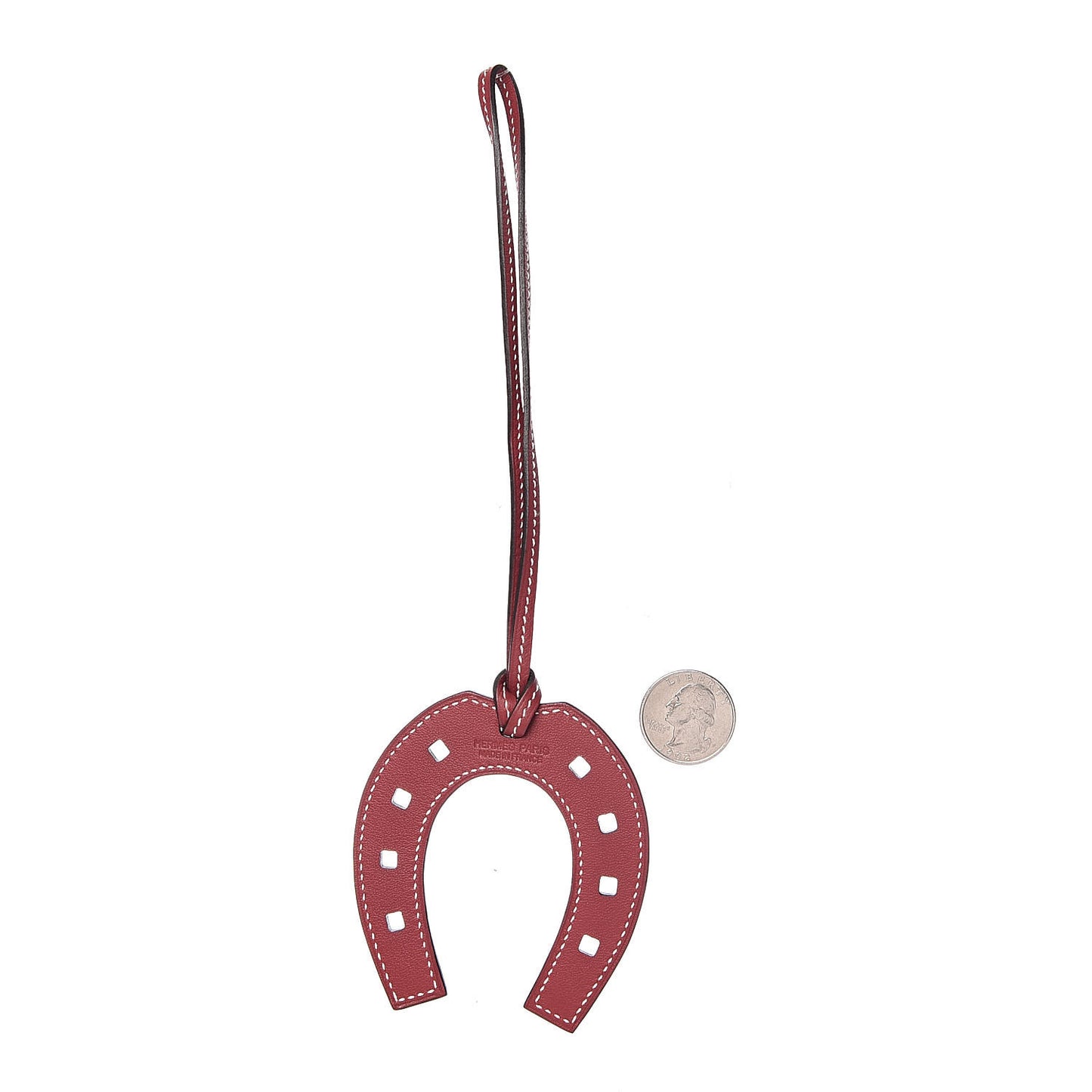 Swift Paddock Horseshoe Bag Charm Rouge Grenat