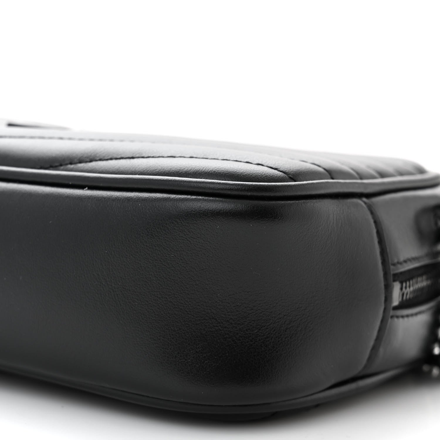 Saint Laurent Calfskin Matelasse Monochrome Monogram Mini Lou Camera Bag Black 10 of 10