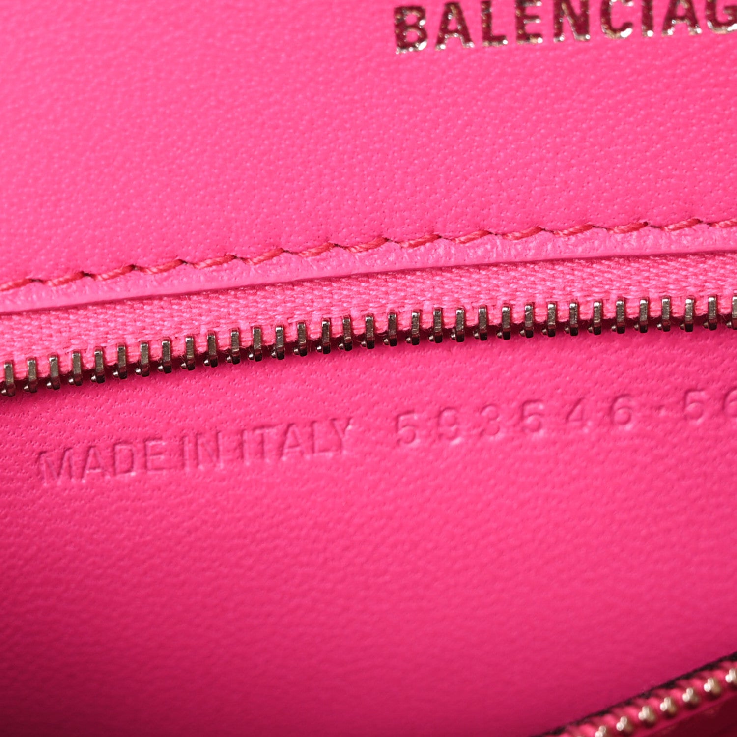 Balenciaga Shiny Box Calfskin Small Hourglass Top Handle Bag Acid Fuchsia 8 of 11