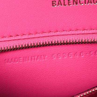 Balenciaga Shiny Box Calfskin Small Hourglass Top Handle Bag Acid Fuchsia 8 of 11