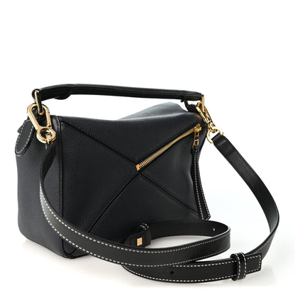 Loewe Calfskin Small Puzzle Bag Midnight Blue Black 3 of 9