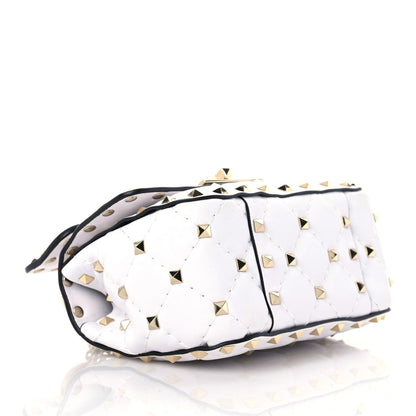 Valentino Garavani Nappa Micro Rockstud Spike Shoulder Bag White 4 of 10